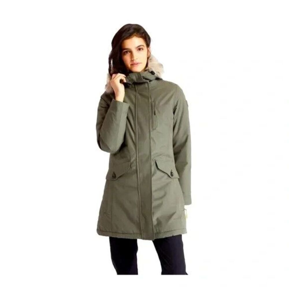 Timberland Waterproof Parka for Women in Dark Green Green, Size XS